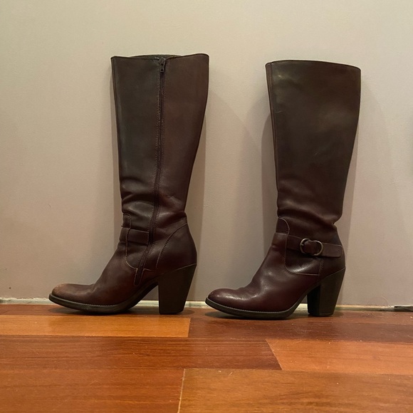 Jonak (Paris) Leather Brown Boots, Size 37 (US 7) - Picture 1 of 5